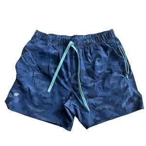 Fabletics The One Short 5" Blue Camo Nylon Quick Dry Men Size L